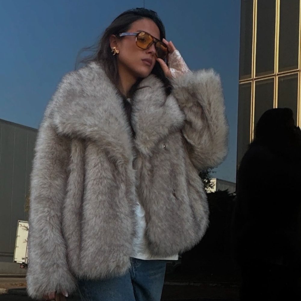 OVERSIZED FAUX FUR JACKET